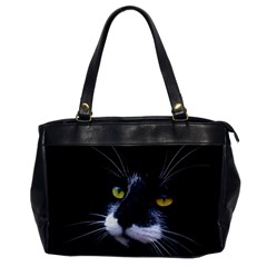 Face Black Cat Oversize Office Handbag by Ket1n9