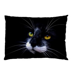 Face Black Cat Pillow Case (two Sides) by Ket1n9