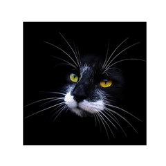 Face Black Cat Square Satin Scarf (30  X 30 ) by Ket1n9