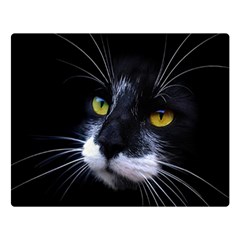 Face Black Cat Premium Plush Fleece Blanket (large) by Ket1n9