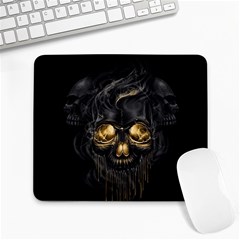 Art Fiction Black Skeletons Skull Smoke Large Mousepad by Ket1n9