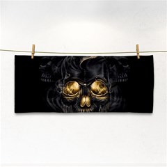 Art Fiction Black Skeletons Skull Smoke Hand Towel by Ket1n9