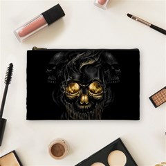 Art Fiction Black Skeletons Skull Smoke Cosmetic Bag (medium) by Ket1n9