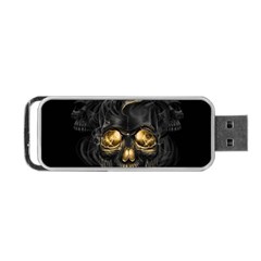 Art Fiction Black Skeletons Skull Smoke Portable Usb Flash (two Sides) by Ket1n9