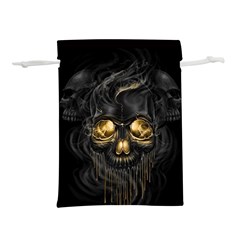 Art Fiction Black Skeletons Skull Smoke Lightweight Drawstring Pouch (m)