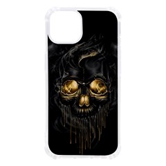 Art Fiction Black Skeletons Skull Smoke Iphone 13 Tpu Uv Print Case by Ket1n9