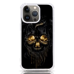 Art Fiction Black Skeletons Skull Smoke Iphone 13 Pro Tpu Uv Print Case by Ket1n9