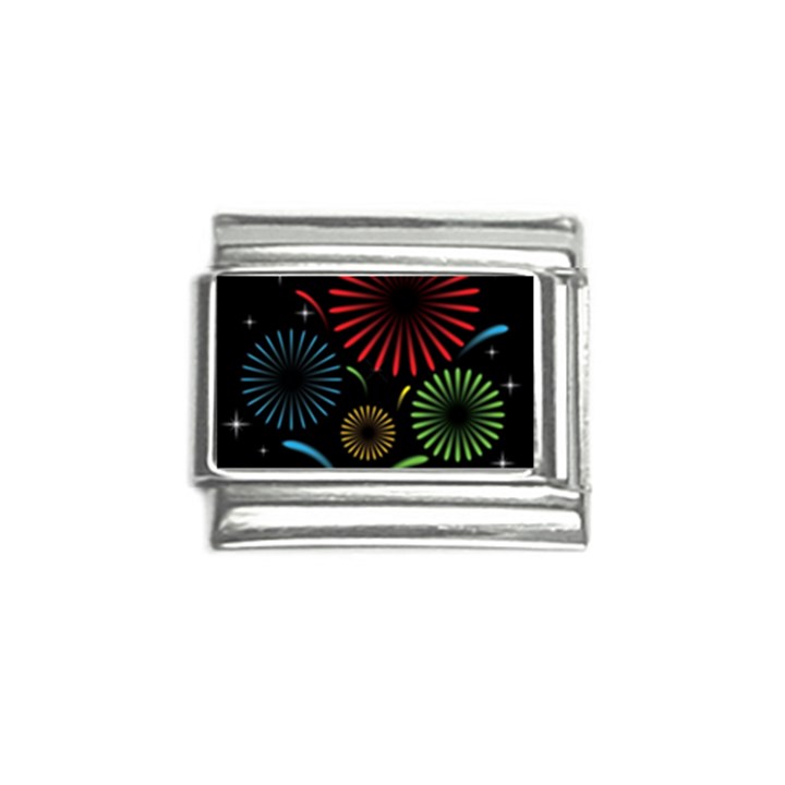 Fireworks With Star Vector Italian Charm (9mm)