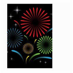 Fireworks With Star Vector Large Garden Flag (two Sides) by Ket1n9