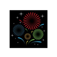 Fireworks With Star Vector Satin Bandana Scarf 22  X 22  by Ket1n9