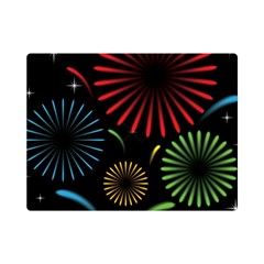 Fireworks With Star Vector Premium Plush Fleece Blanket (mini) by Ket1n9