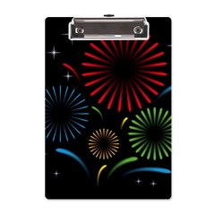 Fireworks With Star Vector A5 Acrylic Clipboard by Ket1n9