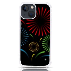 Fireworks With Star Vector Iphone 13 Mini Tpu Uv Print Case by Ket1n9