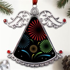 Fireworks With Star Vector Metal Angel With Crystal Ornament by Ket1n9