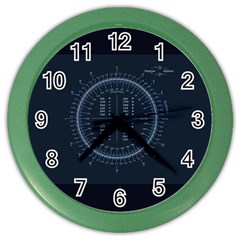 Minimalistic Knowledge Mathematics Trigonometry Color Wall Clock by Ket1n9