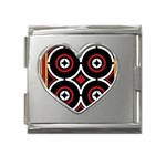 Toraja Pattern Ne limbongan Mega Link Heart Italian Charm (18mm) Front