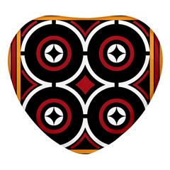 Toraja Pattern Ne limbongan Heart Glass Fridge Magnet (4 Pack) by Ket1n9