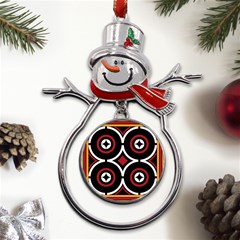 Toraja Pattern Ne limbongan Metal Snowman Ornament by Ket1n9