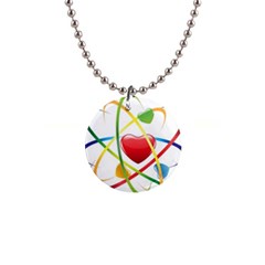 Love 1  Button Necklace by Ket1n9