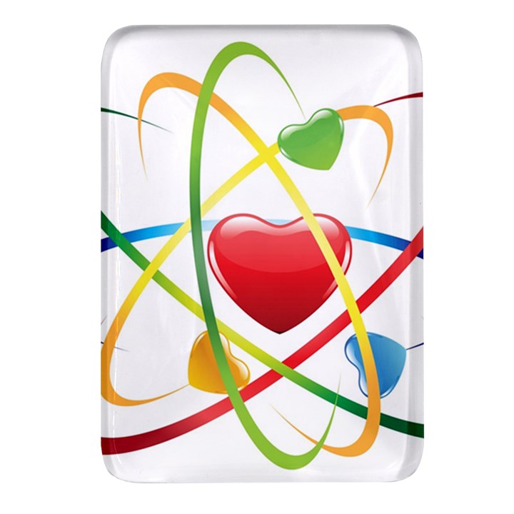 Love Rectangular Glass Fridge Magnet (4 pack)