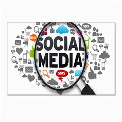 Social Media Computer Internet Typography Text Poster Postcard 4 x 6  (pkg Of 10) by Ket1n9