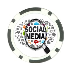 Social Media Computer Internet Typography Text Poster Poker Chip Card Guard by Ket1n9