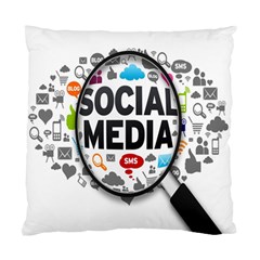 Social Media Computer Internet Typography Text Poster Standard Cushion Case (one Side) by Ket1n9