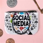 Social Media Computer Internet Typography Text Poster Mini Coin Purse Back