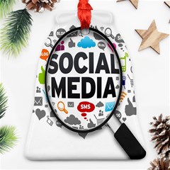 Social Media Computer Internet Typography Text Poster Ornament (bell) by Ket1n9