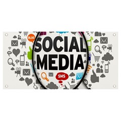 Social Media Computer Internet Typography Text Poster Banner And Sign 4  X 2  by Ket1n9