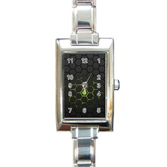 Green Android Honeycomb Gree Rectangle Italian Charm Watch by Ket1n9