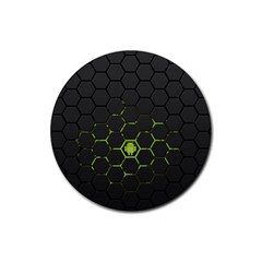 Green Android Honeycomb Gree Rubber Coaster (round) by Ket1n9