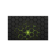 Green Android Honeycomb Gree Sticker Rectangular (100 pack)