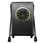 Green Android Honeycomb Gree Pen Holder Desk Clock Front