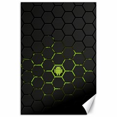 Green Android Honeycomb Gree Canvas 24  X 36  by Ket1n9