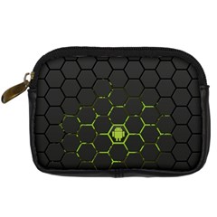 Green Android Honeycomb Gree Digital Camera Leather Case