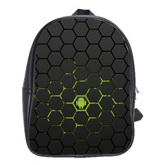 Green Android Honeycomb Gree School Bag (Large)