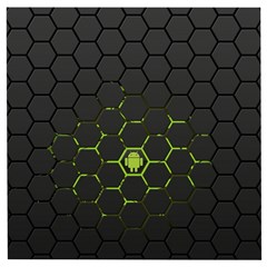 Green Android Honeycomb Gree Wooden Puzzle Square by Ket1n9