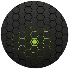 Green Android Honeycomb Gree Wooden Puzzle Round