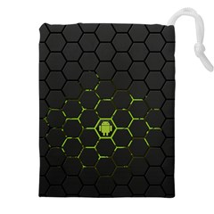 Green Android Honeycomb Gree Drawstring Pouch (4XL)