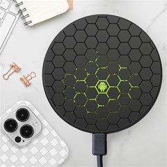 Green Android Honeycomb Gree Wireless Fast Charger(Black)