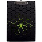 Green Android Honeycomb Gree A4 Acrylic Clipboard Front