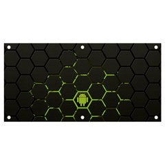 Green Android Honeycomb Gree Banner and Sign 4  x 2 