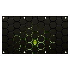 Green Android Honeycomb Gree Banner and Sign 7  x 4 