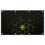 Green Android Honeycomb Gree Banner and Sign 7  x 4  Front