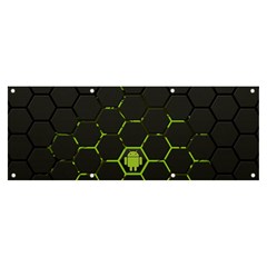 Green Android Honeycomb Gree Banner And Sign 8  X 3  by Ket1n9