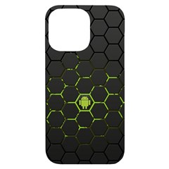 Green Android Honeycomb Gree iPhone 14 Pro Max Black UV Print Case