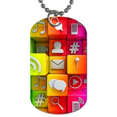 Colorful 3d Social Media Dog Tag (two Sides) by Ket1n9