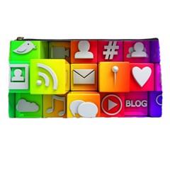 Colorful 3d Social Media Pencil Case by Ket1n9