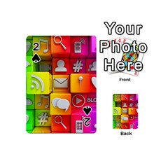 Colorful 3d Social Media Playing Cards 54 Designs (mini) by Ket1n9